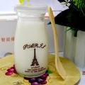 Promotional Classic Clear Glass Pudding Jar,200ml mini empty pudding milk glass bottle